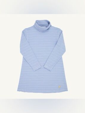 The Beaufort Bonnet Company Tatum's Turtleneck Dress Blue Stripe size 6